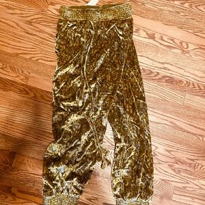Anthropologie Velvet Joggers